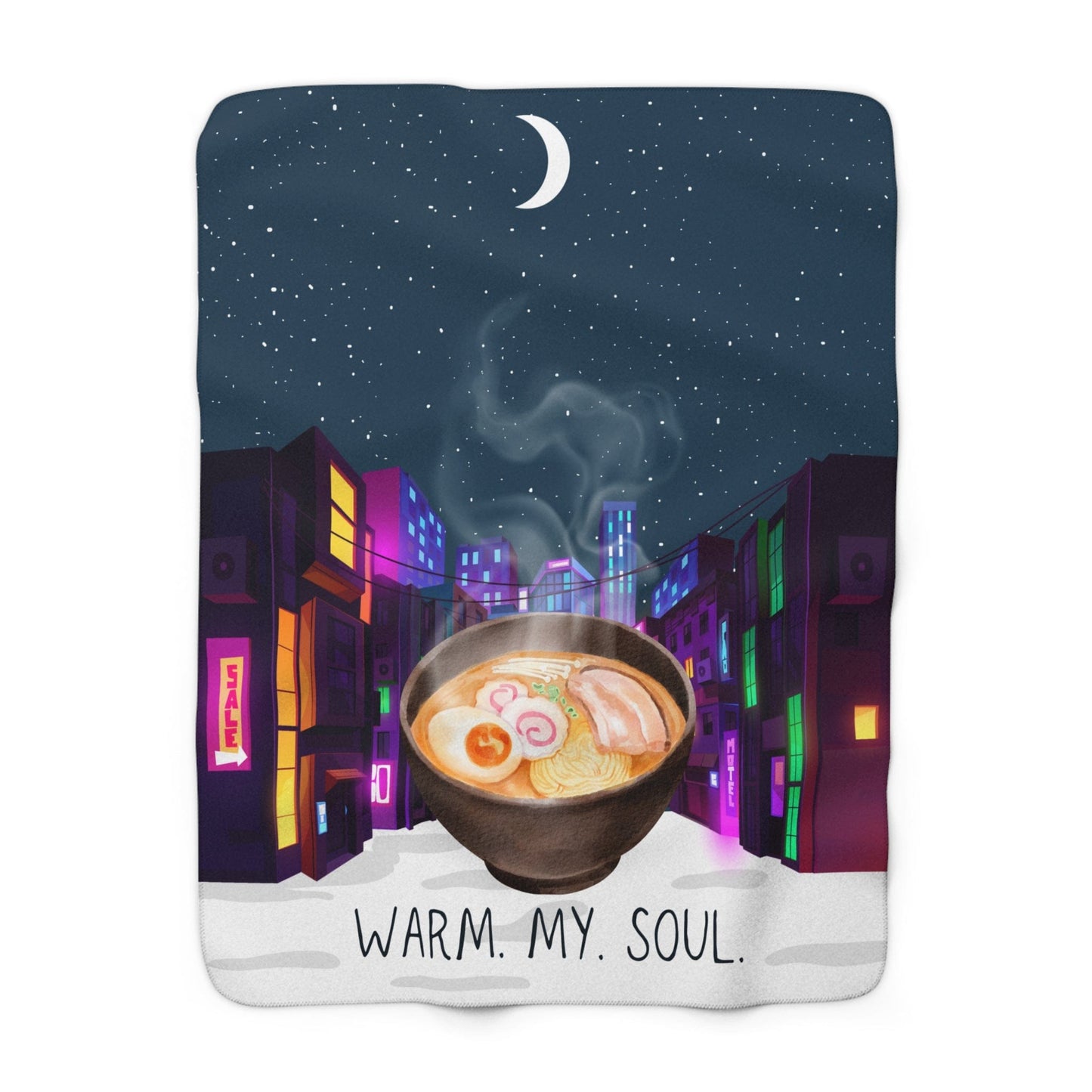 Ramen Warm My Soul Japan Sherpa Fleece Blanket