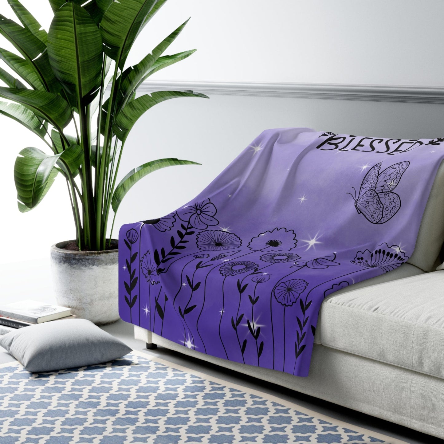 Feeling Blessed Sherpa Fleece Blanket