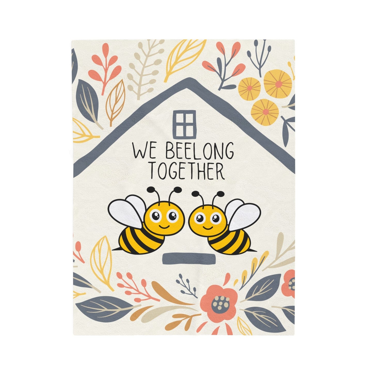 We Beelong Together Velveteen Plush Blanket