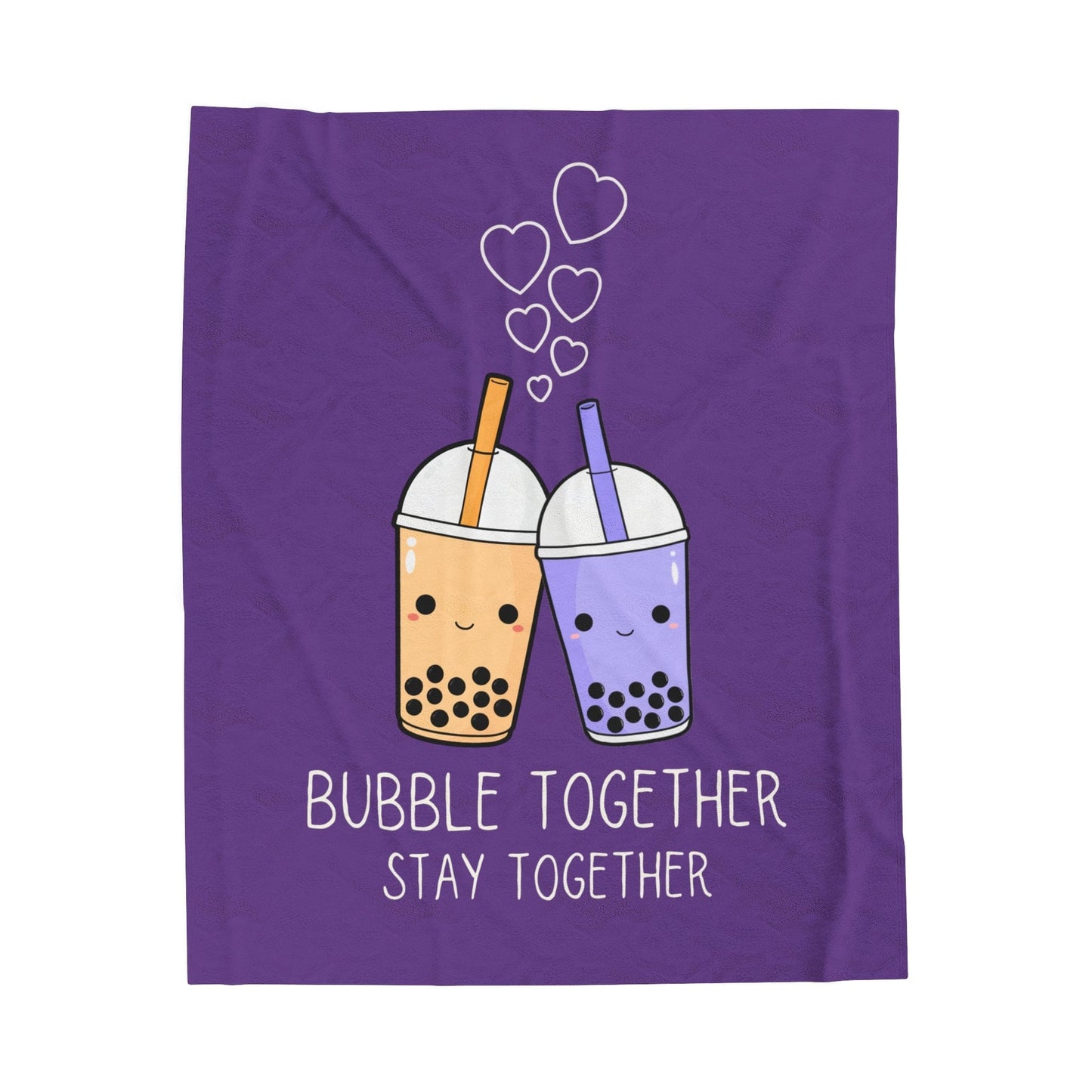 Bubble Together Stay Together Velveteen Plush Blanket