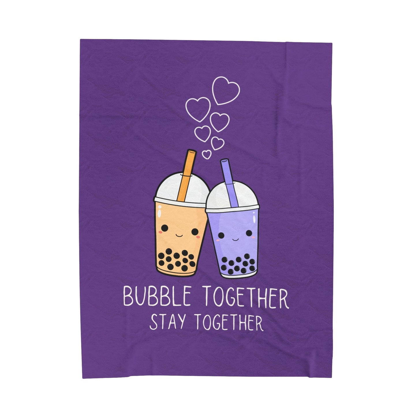 Bubble Together Stay Together Velveteen Plush Blanket