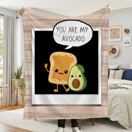 You Are My Avocado Velveteen Plush Blanket