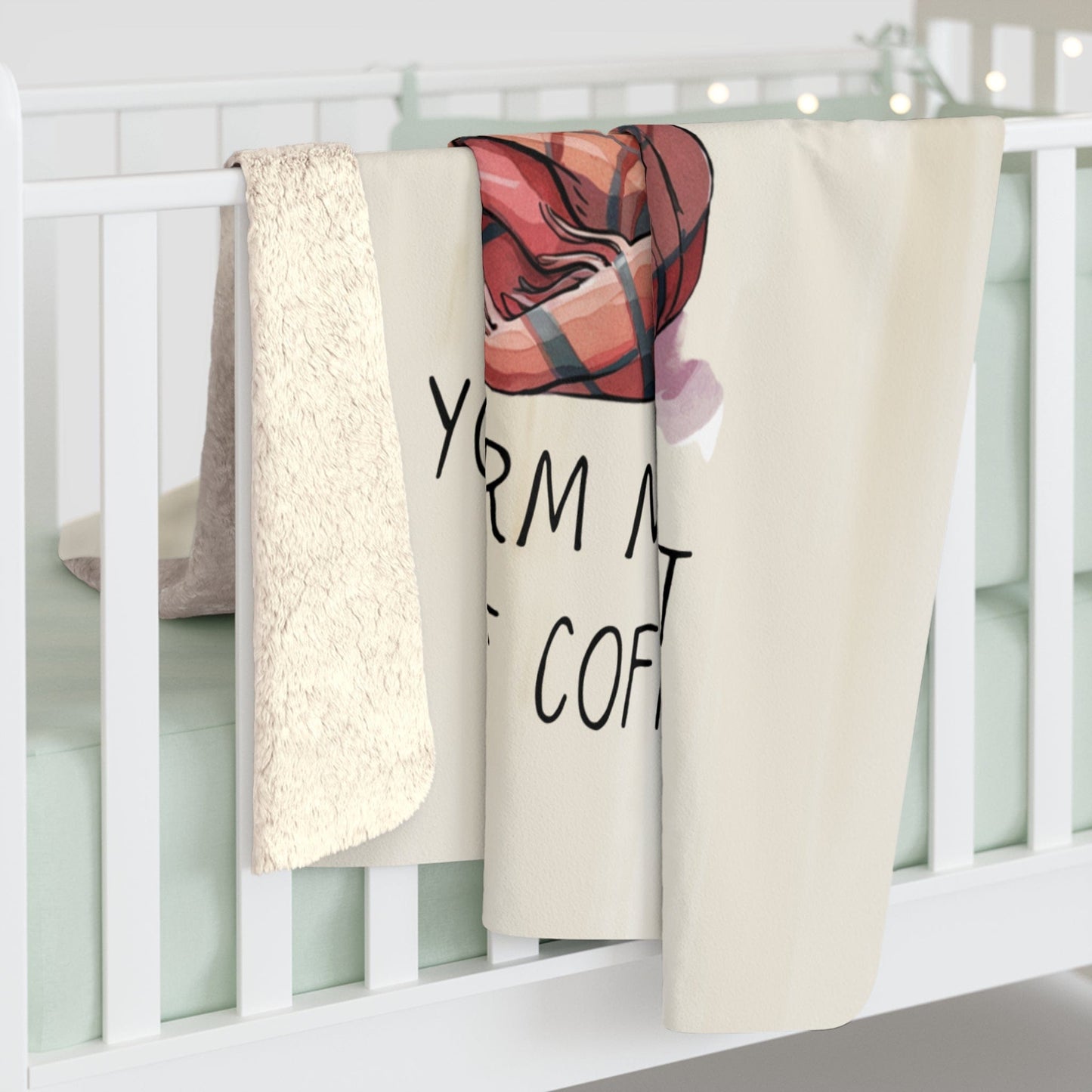 You Warm My Heart Like Coffee Sherpa Fleece Blanket