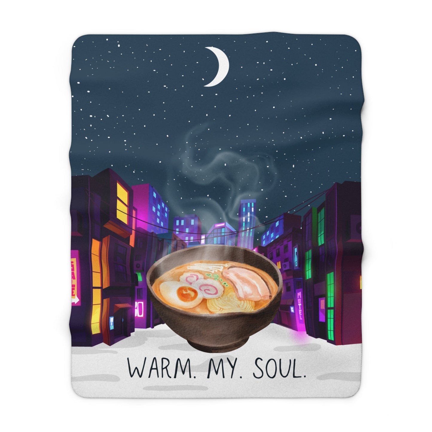 Ramen Warm My Soul Japan Sherpa Fleece Blanket