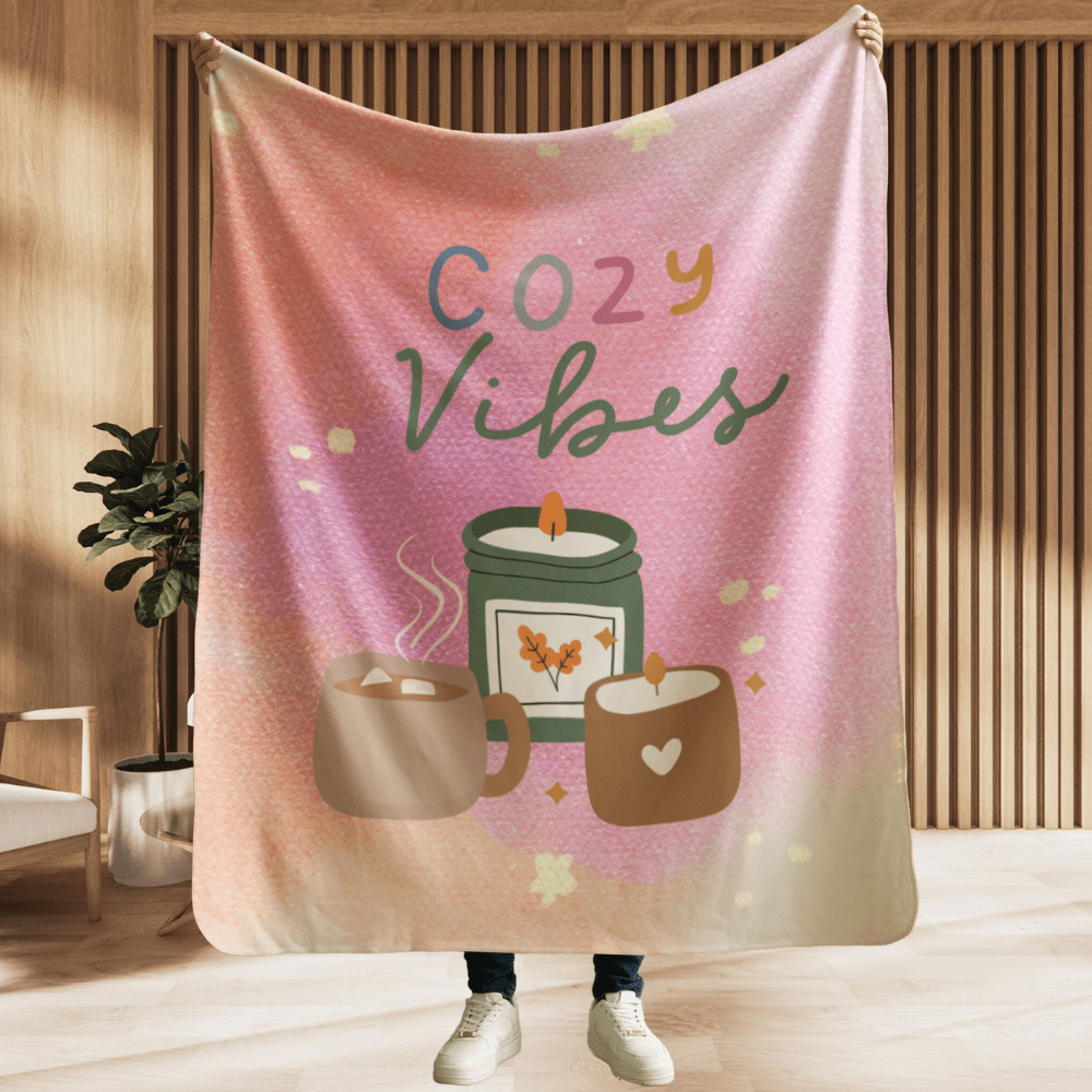 Cozy Vibes Sherpa Fleece Blanket