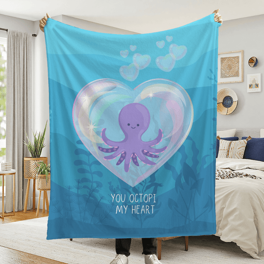 You Octopi My Heart Velveteen Plush Blanket