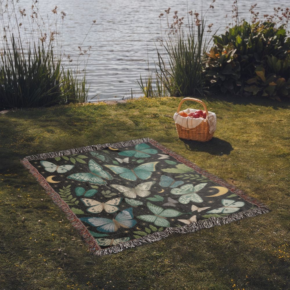 Butterfly Garden Woven Blanket