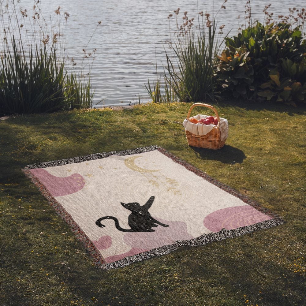 Dreamy Cat Woven Blanket