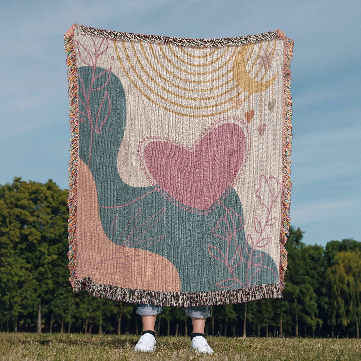 Dreamy Heart Woven Blanket