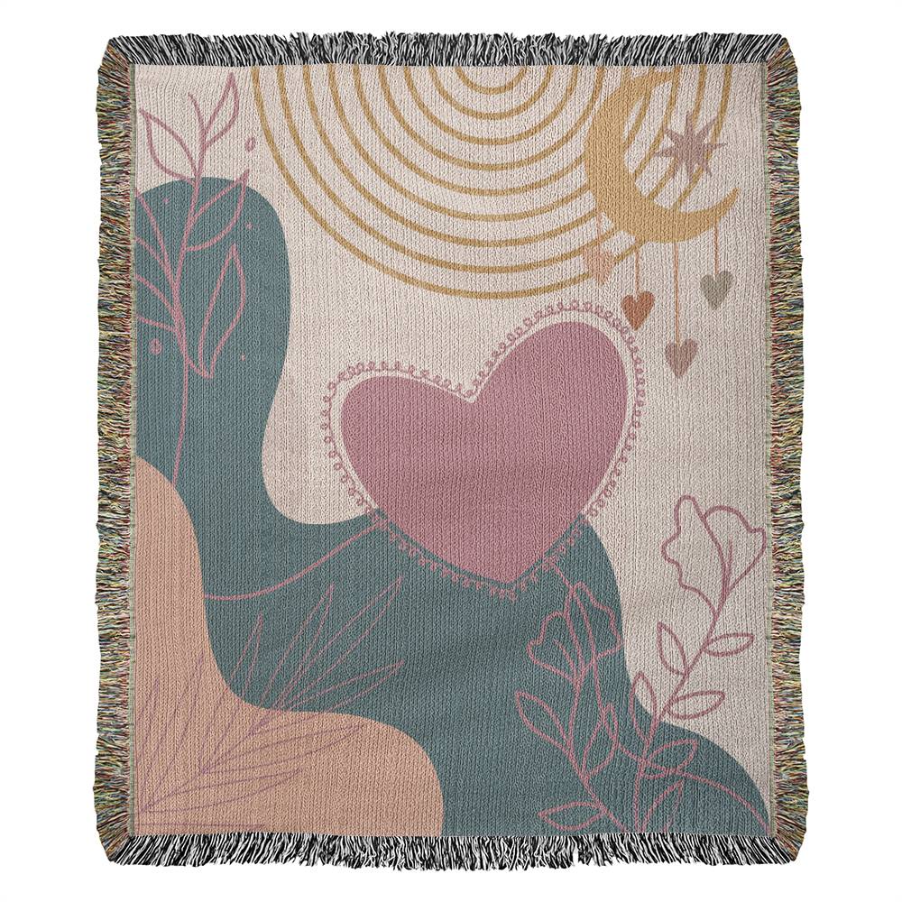 Dreamy Heart Woven Blanket