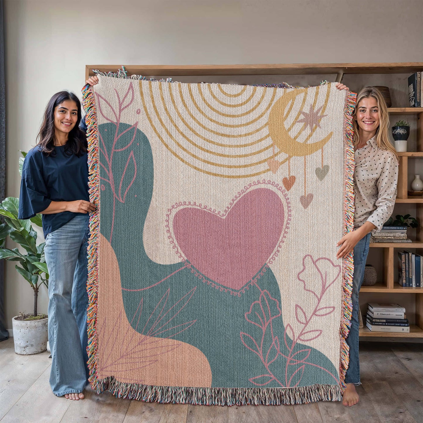 Dreamy Heart Woven Blanket