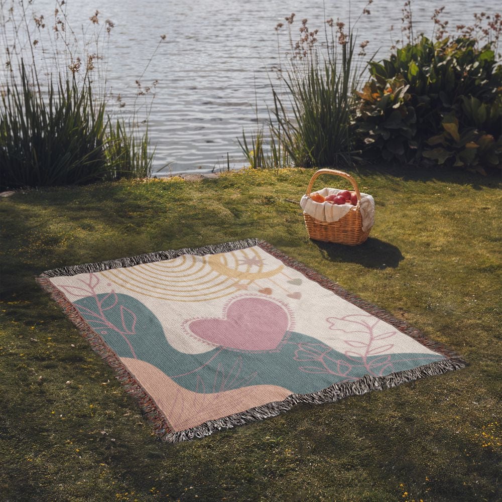 Dreamy Heart Woven Blanket