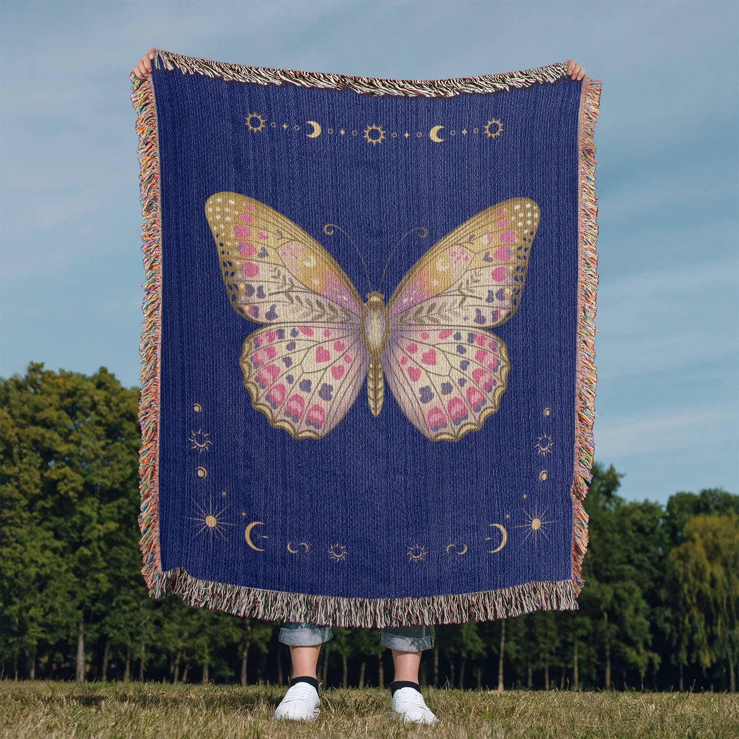 Dreamy Butterfly Woven Blanket