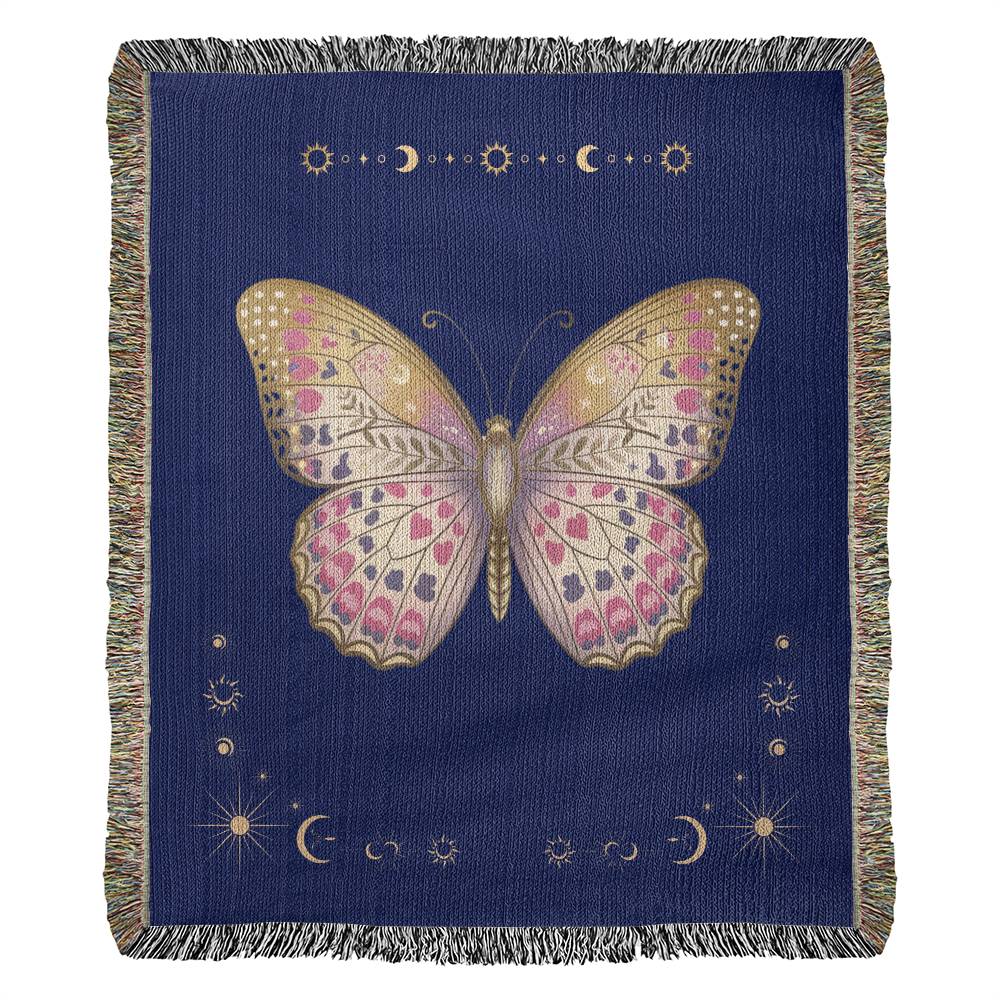 Dreamy Butterfly Woven Blanket