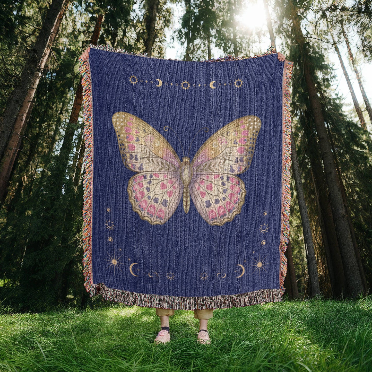 Dreamy Butterfly Woven Blanket