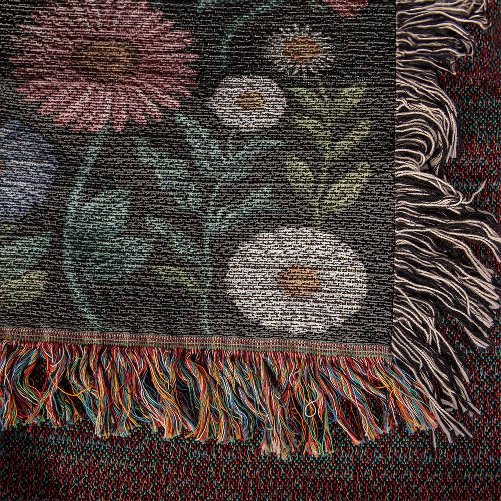 Flower Garden Woven Blanket