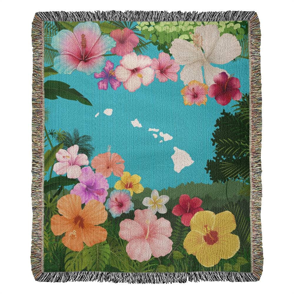 Hawaii State of Mind Woven Blanket