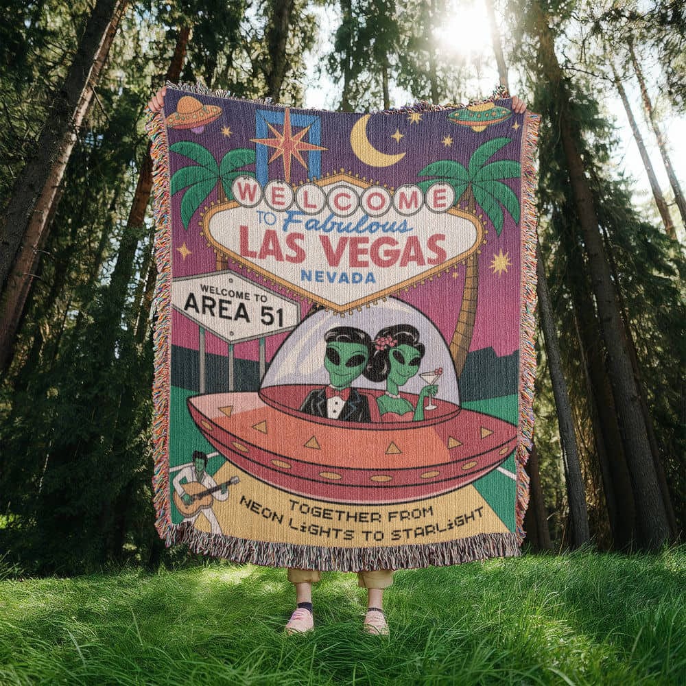 Las Vegas, Neon Lights to Starlight Woven Blanket