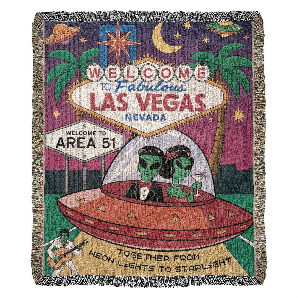 Las Vegas, Neon Lights to Starlight Woven Blanket