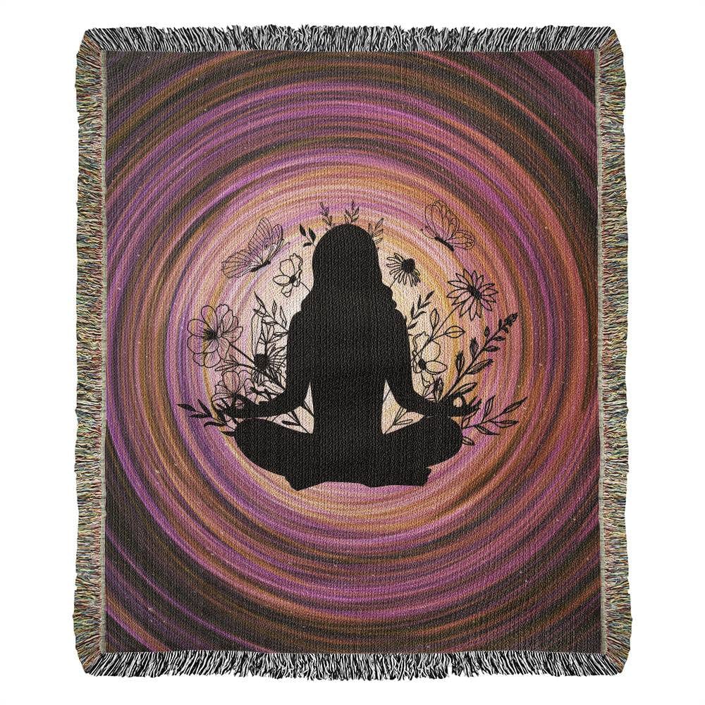 Meditate Garden Woven Blanket